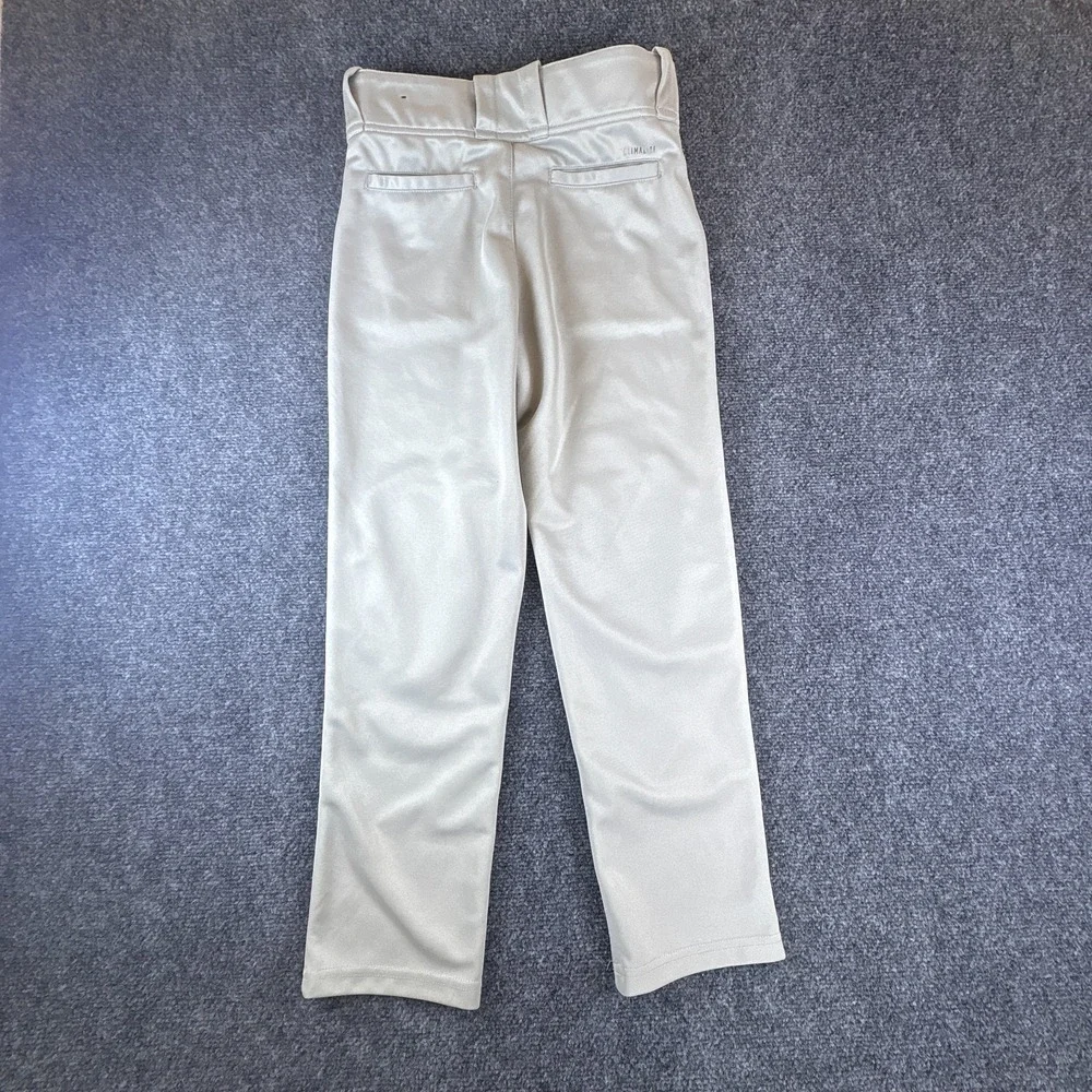 Adidas Climalite Softball Baseball Pants Youth 26x24.5 Gray Logo‎ Straight Leg
